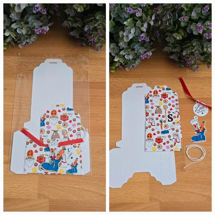 Zelfgemaakt DIY pakketje Sinterklaas doosje, Hobby en Vrije tijd, Kaarten | Zelfgemaakt, Nieuw, Overige thema's, Ophalen of Verzenden