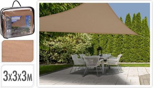 Schaduwdoek driehoek 3x3x3 mtr. z.g.a.n!, Tuin en Terras, Schaduwdoeken, Zo goed als nieuw, Ophalen of Verzenden
