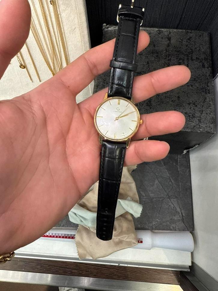 Prachtige 14 karaats gouden certina horloge, Sieraden, Tassen en Uiterlijk, Armbanden, Zo goed als nieuw, Goud, Goud, Ophalen of Verzenden