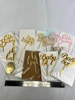 Taarttoppers: verjaardag, babyshower, bruiloft (140st), Hobby en Vrije tijd, Taarten en Cupcakes maken, Ophalen of Verzenden, Nieuw