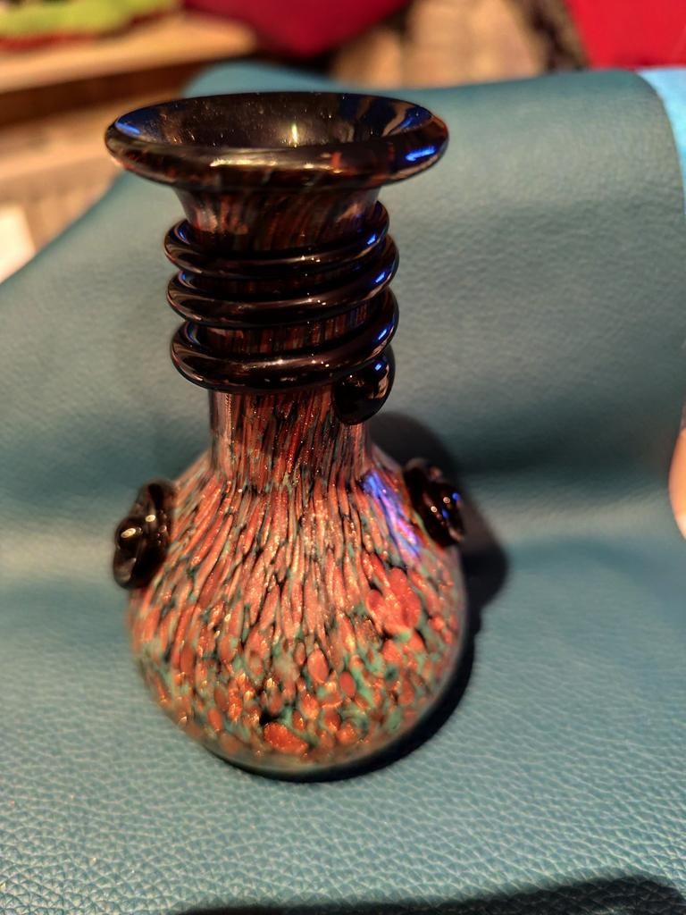 Prachtig Dale tiffany vaasje favrile art 11cm, Ophalen