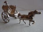 Miniatuur zilver Ej33 koets + paard zilveren miniaturen, Antiek en Kunst, Ophalen of Verzenden, Zilver