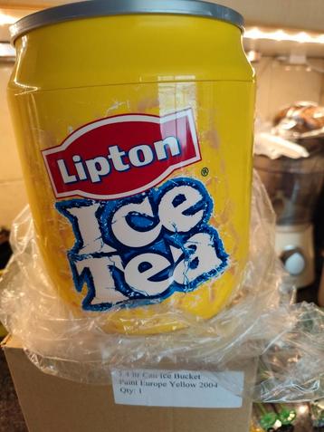 Ijsemmer / ijsbak Lipton Ice Tea + cocktailstampers beschikbaar voor biedingen