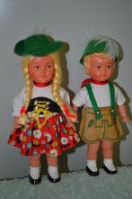 2 Mooie Duitse klederdracht celluloid popjes NR 3367, Verzamelen, Poppen, Ophalen of Verzenden, Zo goed als nieuw, Pop