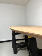 Ovale eettafel 220x100x3 “Old Oak” verjongd eiken rustiek, 100 tot 150 cm, Eikenhout, Vijf personen of meer, Ovaal