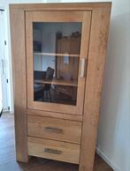 Eikenhouten vitrinekast, Ophalen, Eikenhout, 50 tot 100 cm, Zo goed als nieuw