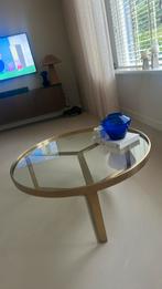 Aula salontafel made / Amelia Sklum goud 90cm glas, 50 tot 100 cm, Rond, Modern, Minder dan 50 cm