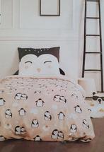 1-p Dekbedhoes, kussensloop, hoeslaken pinguin Villa Volance, Ophalen of Verzenden, Nieuw, Eenpersoons, Dekbedovertrek