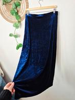 Vintage koningsblauwe fluwelen Laura Ashley rok M/L, Maat 38/40 (M), Blauw, Ophalen of Verzenden, Zo goed als nieuw