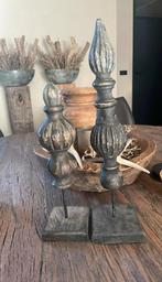 Houten landelijk sobere pinakels, Verzenden, Hout, Minder dan 25 cm
