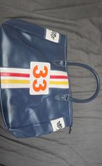 Vintage look Tas met Race-thema, Ophalen of Verzenden, Gebruikt, Blauw, Handtas