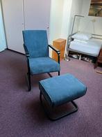 Stoel met hocker, Huis en Inrichting, Fauteuils, Ophalen, Zo goed als nieuw, 75 tot 100 cm, 50 tot 75 cm