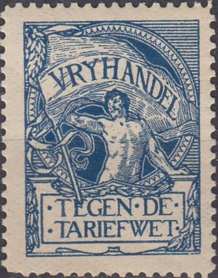 Nederland - 1909 - Zegel - Vryhandel Tegen De Tariefwet - P, Postzegels en Munten, Postzegels | Nederland, Postfris, T/m 1940