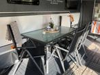Tuinset met 1 tafel en 4 stoelen, Ophalen, 4 zitplaatsen, Aluminium, Zo goed als nieuw