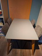 Tafelblad eettafel grijs hout 140x80, Huis en Inrichting, Ophalen, 100 tot 150 cm, 50 tot 100 cm, Zo goed als nieuw