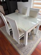 Eettafel en 4 stoelen, Huis en Inrichting, Complete eetkamers, Ophalen, Zo goed als nieuw, 4 tot 6 stoelen