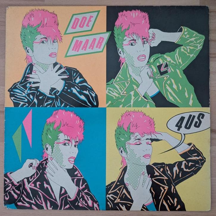 Lp vinyl Doe Maar - Virus - 4US (origineel 1983), Cd's en Dvd's, Vinyl | Nederlandstalig, Gebruikt, Pop, Ophalen of Verzenden