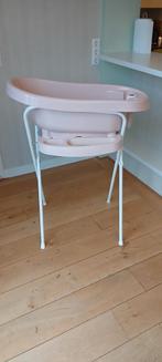 Roze Bébé jou badje (met standaard en thermometer), Kinderen en Baby's, Ophalen of Verzenden, Gebruikt, Badje, Bébé-jou