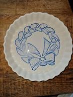 Ovale schaal met blauwe decoratie, Gebruikt, Porselein of Keramiek, Schaal, Ophalen of Verzenden