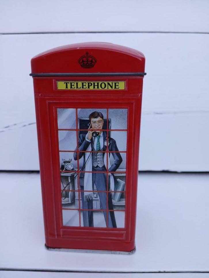 retro engels blik - telephone - spaarpot, Verzamelen, Blikken, Zo goed als nieuw, Overige, Overige merken, Ophalen of Verzenden