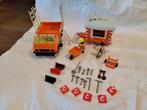 Playmobil bouwvakkers + wagen met schaftkeet, Kinderen en Baby's, Speelgoed | Playmobil, Ophalen of Verzenden, Gebruikt, Complete set