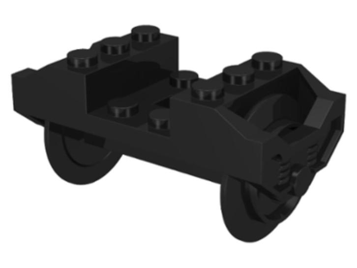Lego Train Wheel RC, Holder with Black Train Wheel Pair on, Kinderen en Baby's, Speelgoed | Duplo en Lego, Gebruikt, Lego, Losse stenen