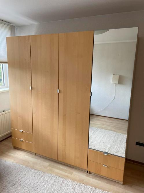 Ikea PAX kledingkast 2m breed met spiegel en lades, Huis en Inrichting, Kasten | Kledingkasten, Zo goed als nieuw, 200 cm of meer
