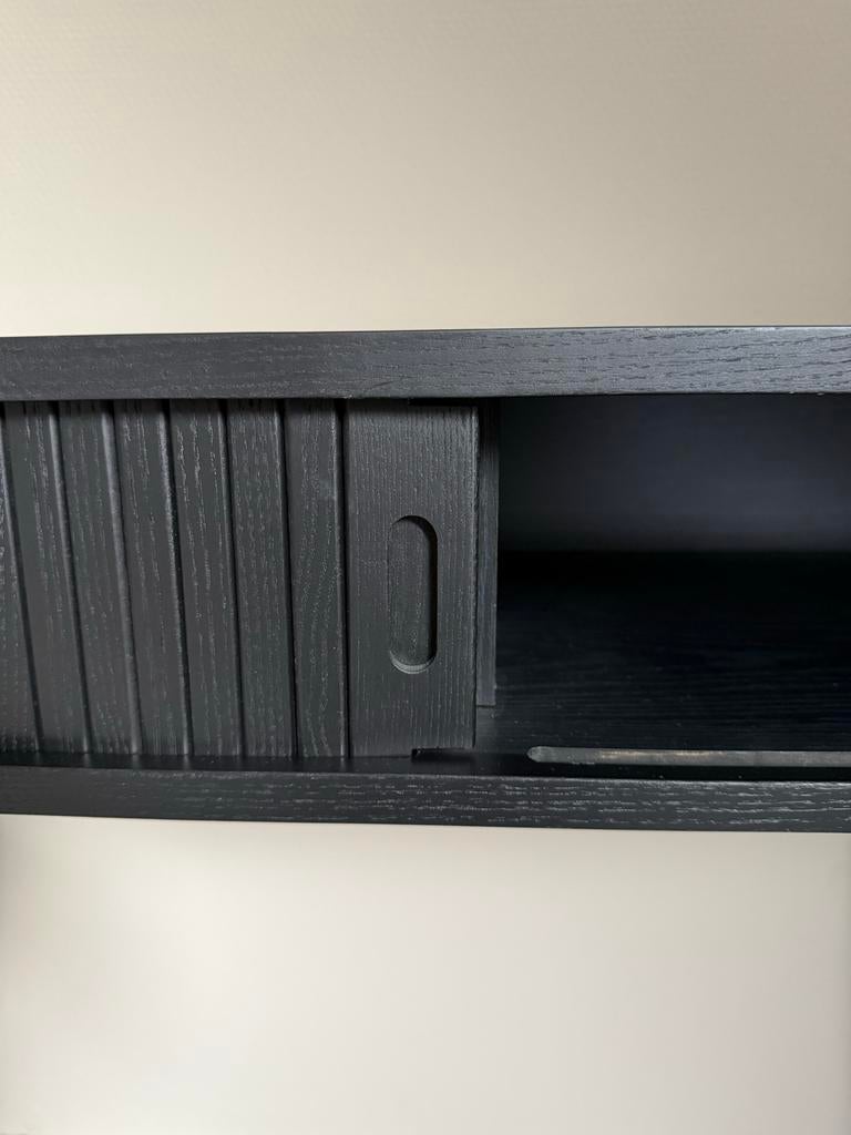 Zwarte Sidetable - Merk Zuiver model Barbier, Huis en Inrichting, Tafels | Sidetables, Zo goed als nieuw, 25 tot 50 cm, 100 tot 150 cm