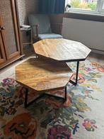 Salontafel Set Hexagon Mangohout, Huis en Inrichting, Ophalen, 50 tot 100 cm, Zo goed als nieuw, Overige vormen