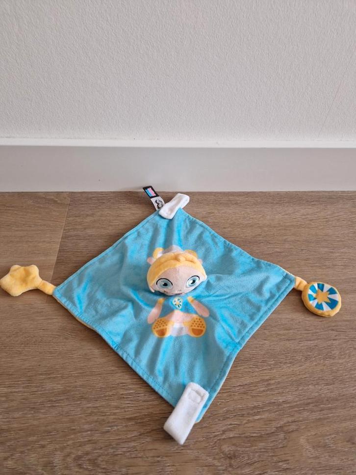 Knuffeldoekje Bink en Bibi blauw geel doekje K9387, Kinderen en Baby's, Speelgoed | Knuffels en Pluche, Zo goed als nieuw, Overige typen