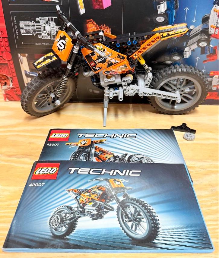 Lego Technic Motorcross 42007, Kinderen en Baby's, Speelgoed | Duplo en Lego, Zo goed als nieuw, Lego, Complete set, Ophalen of Verzenden