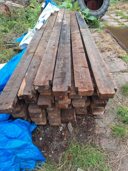 Gebruikte Houten Balken - Partij, Doe-het-zelf en Verbouw, Hout en Planken, Gebruikt, Balk, Vuren, Minder dan 200 cm, 50 mm of meer