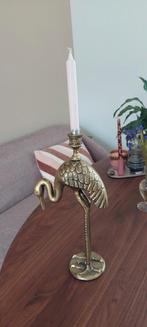 Mooie goudkleurige Kandelaar Kraanvogel Trendhopper, Huis en Inrichting, Overige kleuren, 25 tot 50 cm, Ophalen of Verzenden, Zo goed als nieuw