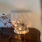 Mooie glazen WINDLICHT- “TAFELLAMP”  RIVËRA MAISON!! P.st., Ophalen of Verzenden, Minder dan 50 cm, Neutraal., Glas