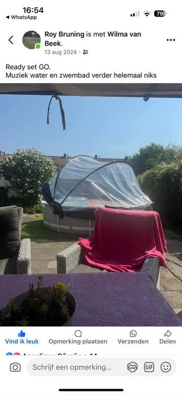 Zwembad met koepel rond 366 doorsnee 76 diep beschikbaar voor biedingen