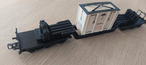 Märklin DB kuilwagen met Bahia kist artnr 4618, Hobby en Vrije tijd, Modeltreinen | H0, Zo goed als nieuw, Wagon, Wisselstroom