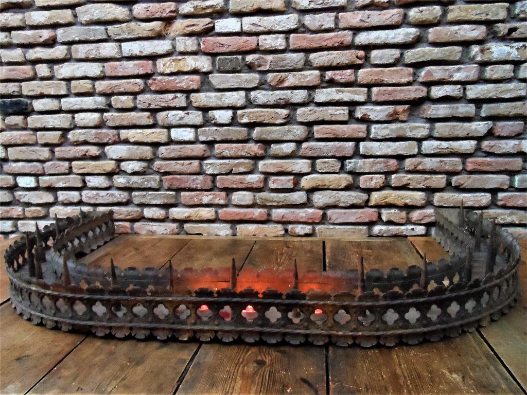 Unieke kapel kerkkandelaar 17 kaarsenhouders kandelaar 19e, Ophalen, Overige materialen