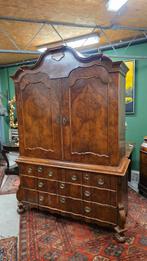 Orgel gebogen wortelnoten kabinet., Antiek en Kunst, Ophalen