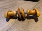 houten antieke deurknoppen, Doe-het-zelf en Verbouw, Hang- en Sluitwerk, Ophalen, Gebruikt, Overige materialen, Klink of Kruk