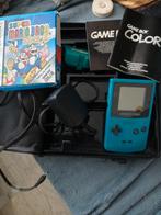 Gameboy color teal met toebehoren en spel, Ophalen of Verzenden, Gebruikt, Game Boy Color