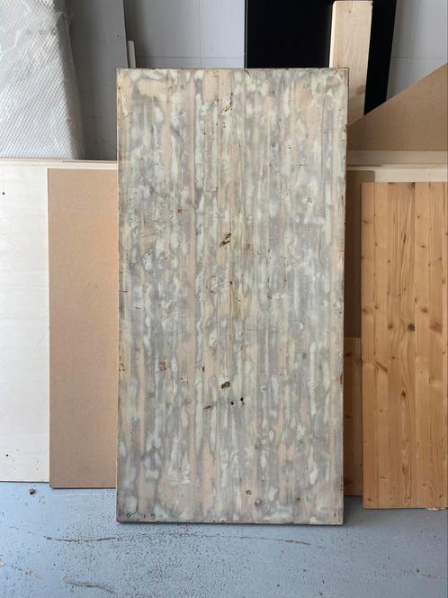 Stevige houten grenen tafelblad whitewash, Huis en Inrichting, Tafels | Eettafels, Gebruikt, 50 tot 100 cm, Rechthoekig, Ophalen