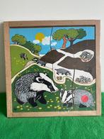 Mooie dassenburcht-puzzel met dassen van hout, 10 tot 50 stukjes, Ophalen of Verzenden, Zo goed als nieuw, Van hout