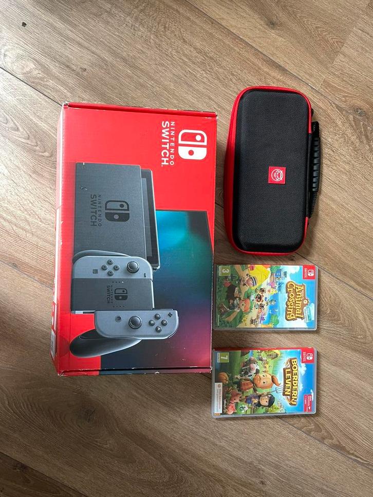 Switch V2 2019, Spelcomputers en Games, Spelcomputers | Nintendo Switch, Zo goed als nieuw, Switch 2019 Upgrade, Met 2 controllers