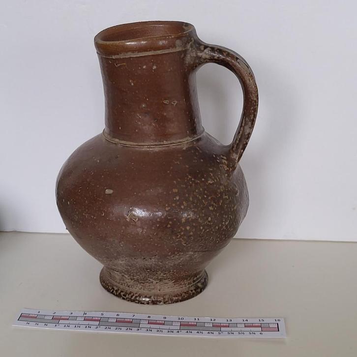 16e eeuwse Raeren steengoed kruik #4, Antiek en Kunst, Antiek | Keramiek en Aardewerk, Ophalen of Verzenden