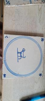 Delfts blauwe tegel met hond, Ophalen of Verzenden