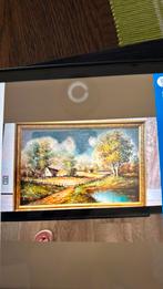 Schilderij , landschap , olieverf, Ophalen of Verzenden, Zo goed als nieuw