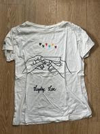 Wit t-shirt met opdruk, Wit, Ophalen of Verzenden, Korte mouw, Maat 36 (S)