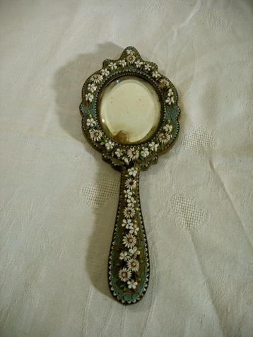 Antiek Italiaans handspiegeltje in Millefiori beschikbaar voor biedingen