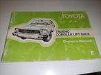 toyota corolla liftback trueno instructieboek, Ophalen