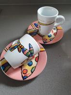 2 espressokopjes met schotel. punt gaaf, Ophalen of Verzenden, Zo goed als nieuw, Overige stijlen, Kop(pen) en/of Schotel(s)